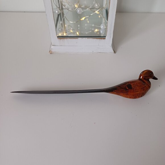 Wooden Bird Letter Opener Vintage 7 1/4'' - Picture 1 of 5
